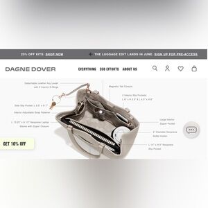 Almost New Dagne Dover Tote w/dust bag